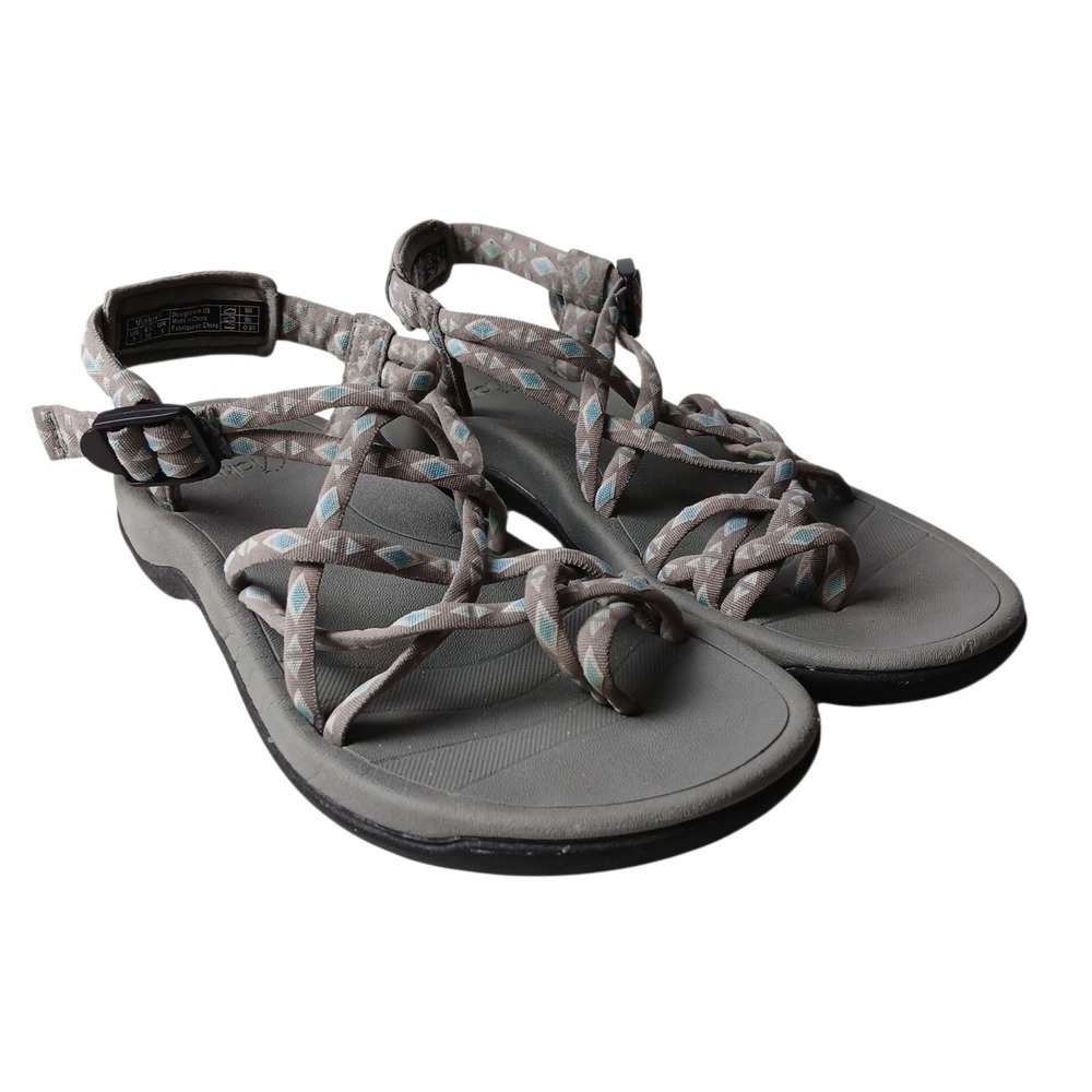 Viakix Siena Women's Hiking Sandals Size 7 Gray Strappy Sport Athletic Chaco